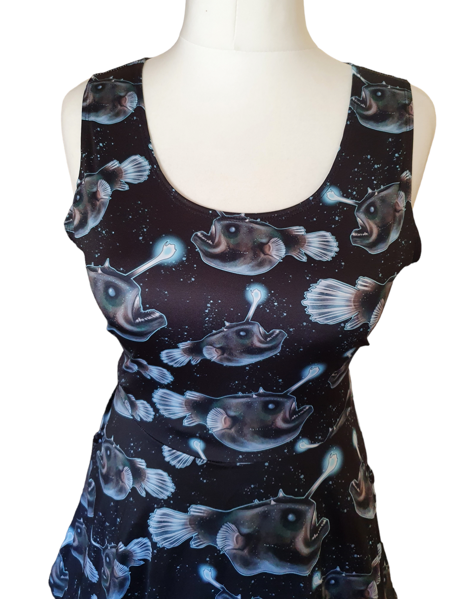 Angler fish skater dress