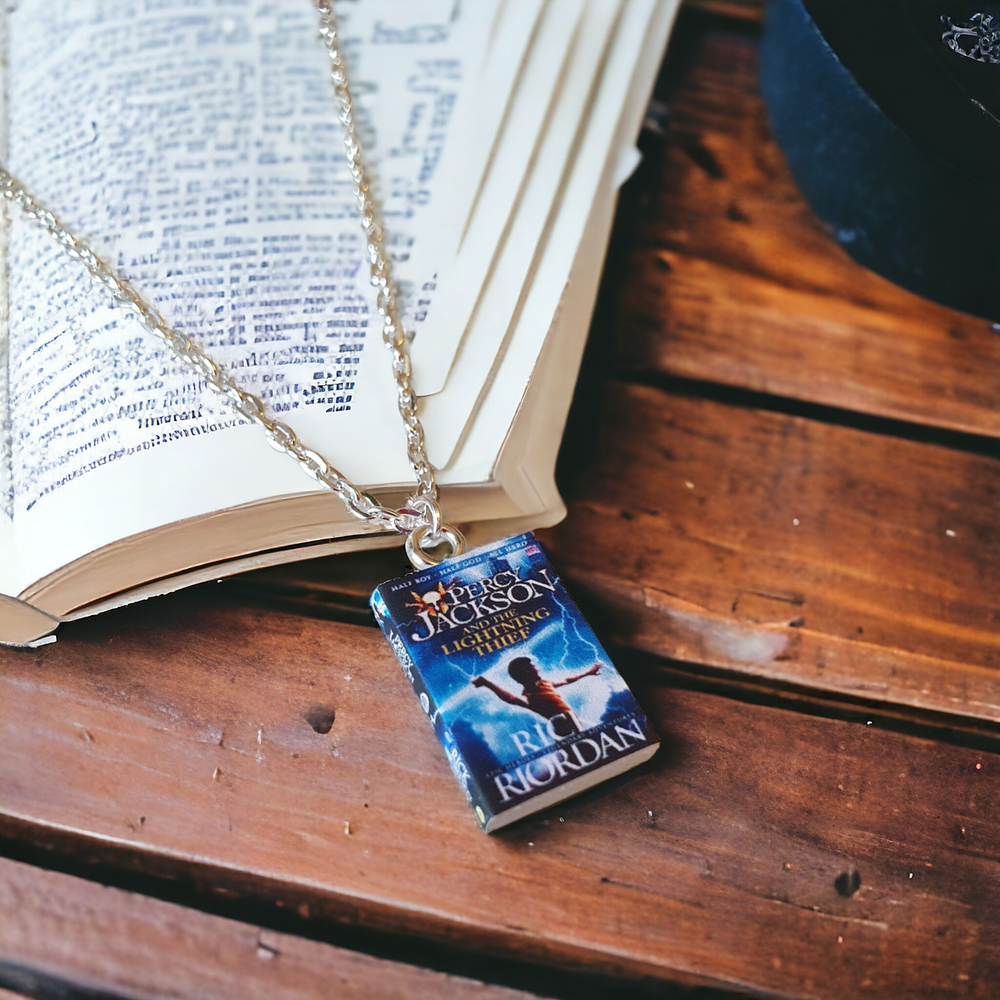Percy Jackson and the lightning thief Book Necklace