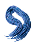 Wool dreadlocks blue purple silk blended wrapped custom wool dreads- Double Ended Roving art hair extensions Kit