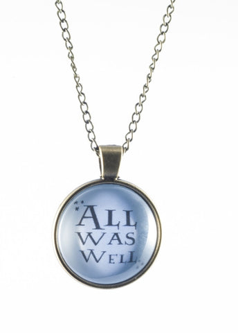 Harry Potter Quote Neckace last words "All was well" - Dragon Dreads