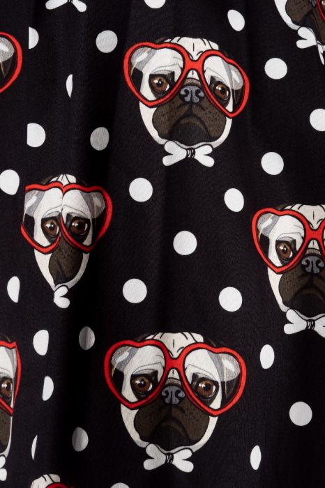 Pug face tea dress- Lady Vintage