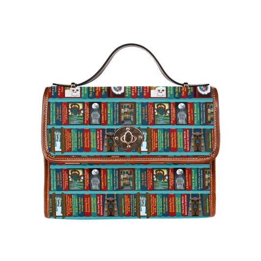 Fantasy bookshelf satchel Handbag