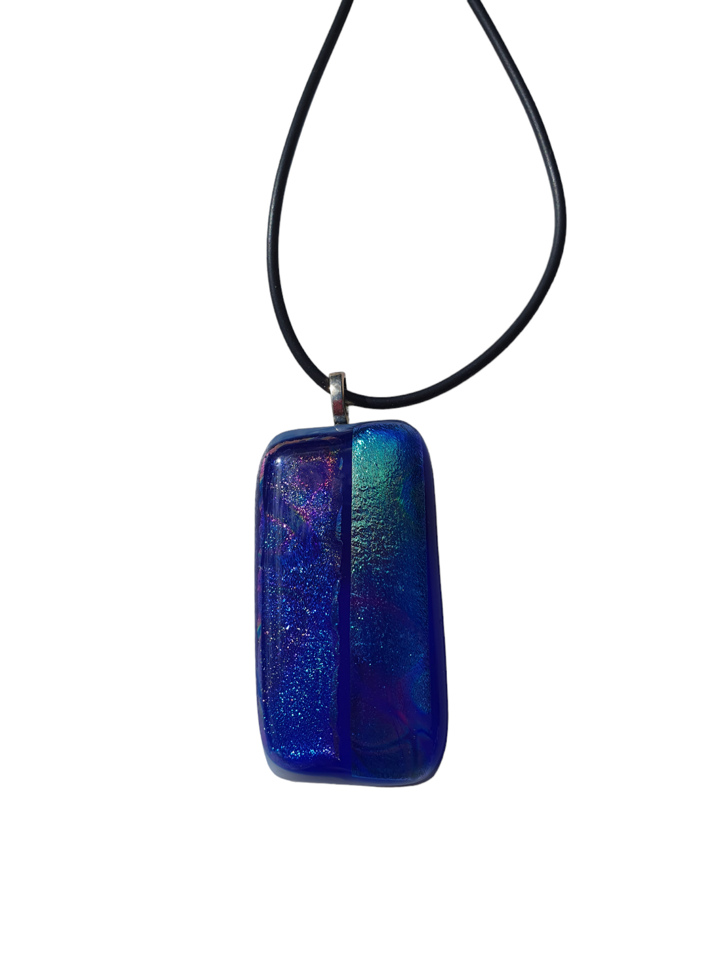 Blue glass necklace