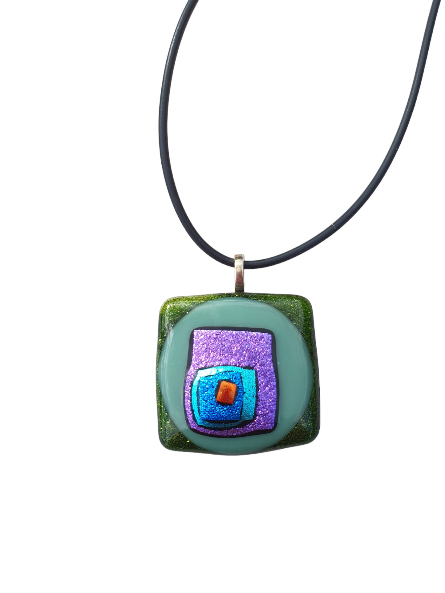 Multi layered glass necklace