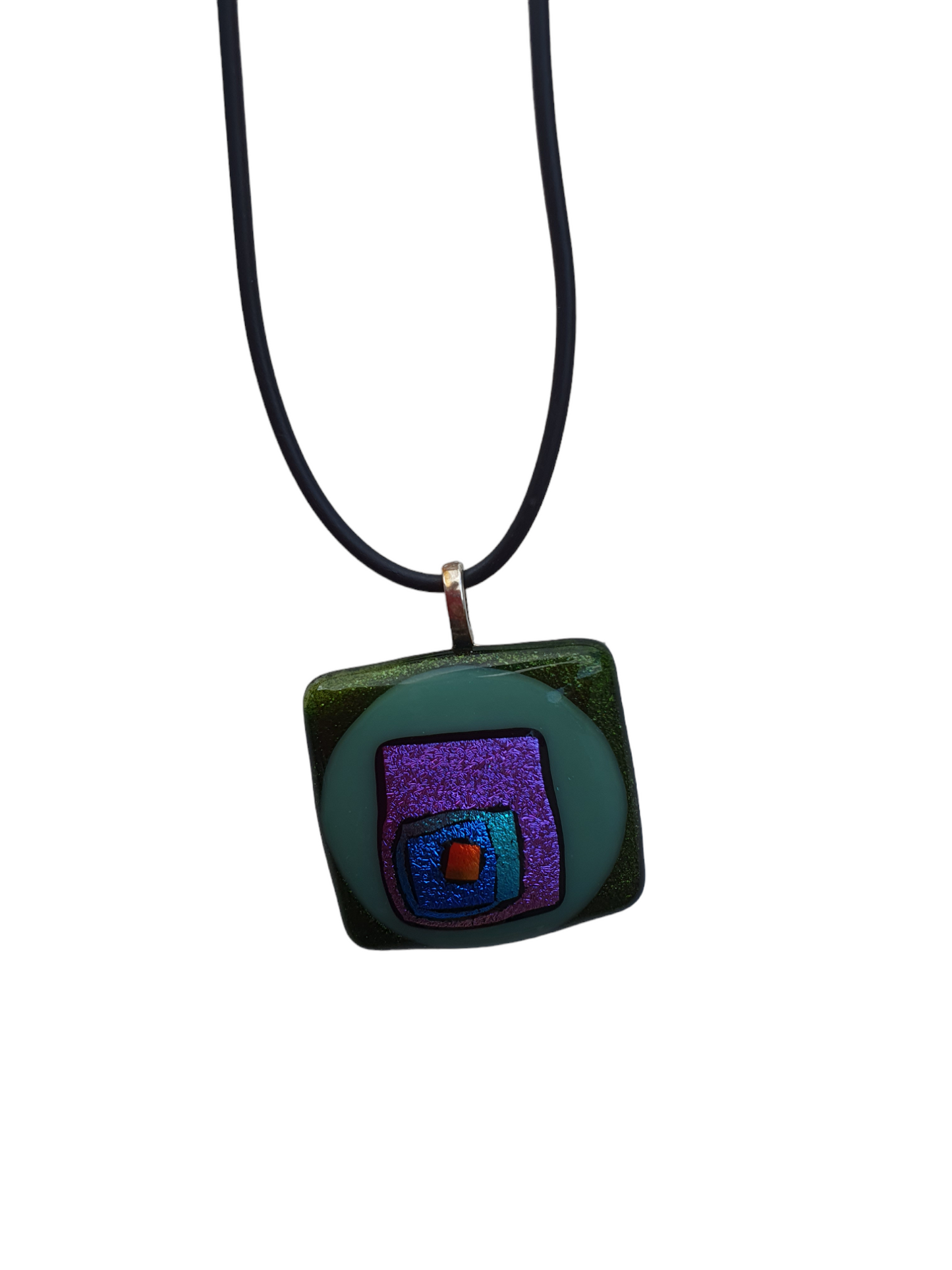 Multi layered glass necklace