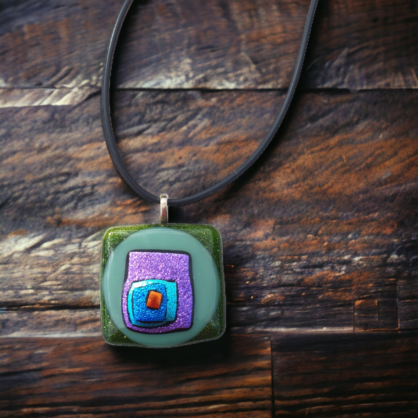 Multi layered glass necklace