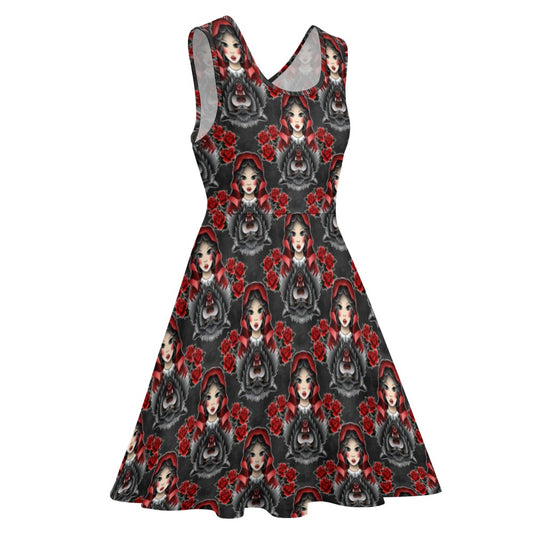 Little red riding hood skater dress