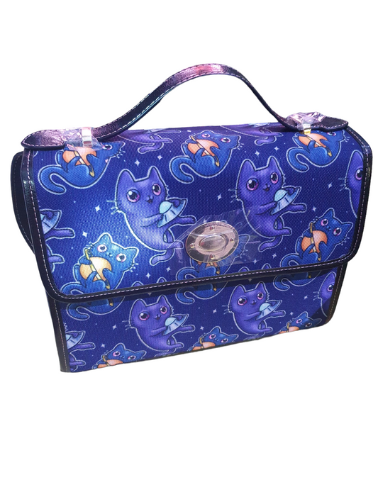 Space cat satchel Handbag
