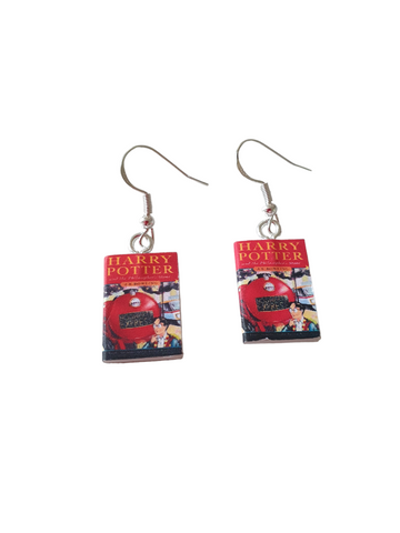 Harry Potter and the Philosopher's Stone Book earrings