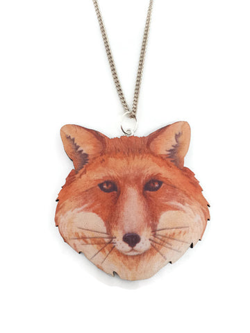 Fox head necklace