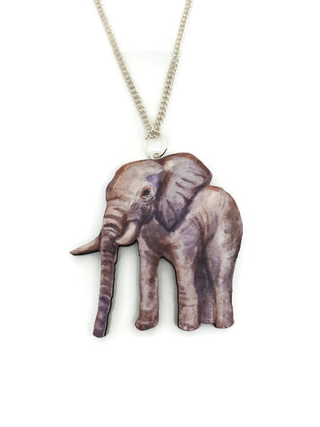Elephant Wooden Charm necklace