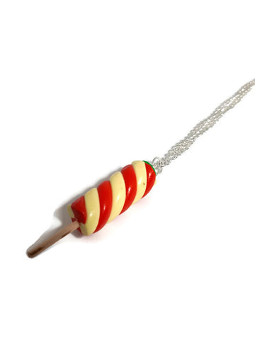 Twister ice lolly necklace