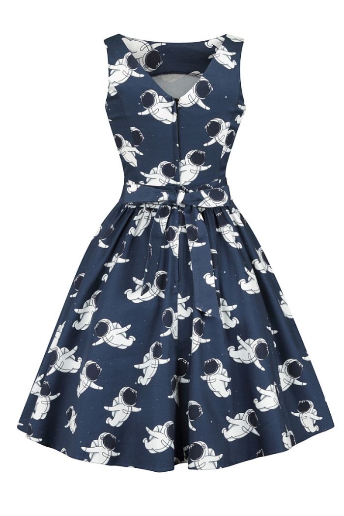 Spaceman tea dress- Lady Vintage