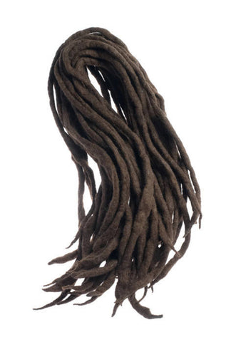 Dark brown natural wool dreads- Double Ended larp cosplay hair extensions Kit - Dragon Dreads