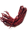 Wool Dreadlocks Sparkly red Glitter custom wool dreads- Double Ended Roving art hair extensions