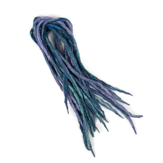 Wool Dreadlocks Mermaid blended wool dreads- Double Ended Roving hair extensions Kit - Dragon Dreads