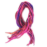 Wool dreadlocks Purple Pink Orange Wiggly Wool- Roving rave art Dreads Double Ended Kit - Dragon Dreads