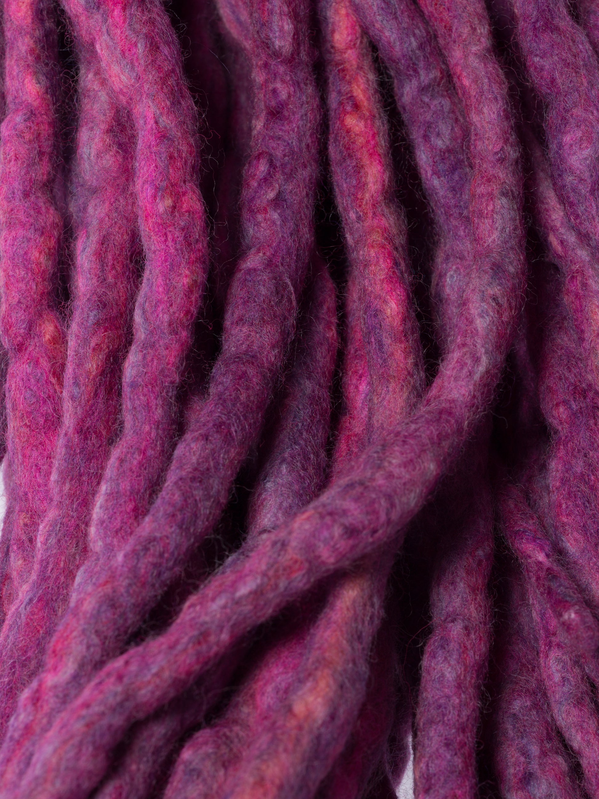 Wool Dreadlocks Purple and pink blended custom wool dreads- Double Ended Roving art hair extensions Kit - Dragon Dreads