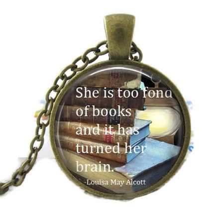 Too Fond Of Books Necklace - Dragon Dreads