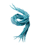 Ice blue glitter blend custom wool dreads- Double Ended Roving art hair extensions Kit - Dragon Dreads