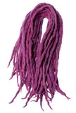 Wool Dreadlocks Purple and pink blended custom wool dreads- Double Ended Roving art hair extensions Kit - Dragon Dreads