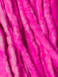 Wool dreadlocks Baby Pink blend custom wool dreads- Double Ended Roving art hair extensions Kit - Dragon Dreads