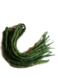 Wool Dreadlocks Green blend custom wool dreads- Double Ended larp cosplay hair extensions Kit wig - Dragon Dreads