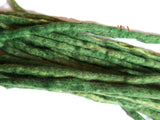 Wool Dreadlocks Green blend custom wool dreads- Double Ended larp cosplay hair extensions Kit wig - Dragon Dreads