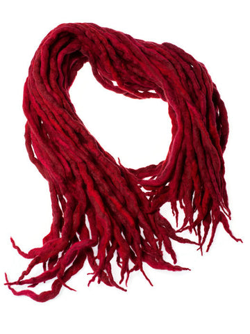 Wool dreadlocks Dark Red blend custom wool dreads- Double Ended Roving art hair extensions Kit - Dragon Dreads