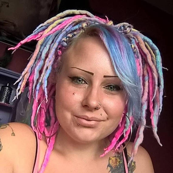 Rainbow pastel kawaii wool dreads-  Double Ended Roving hair extensions Kit - Dragon Dreads