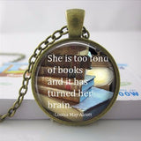 Too Fond Of Books Necklace - Dragon Dreads